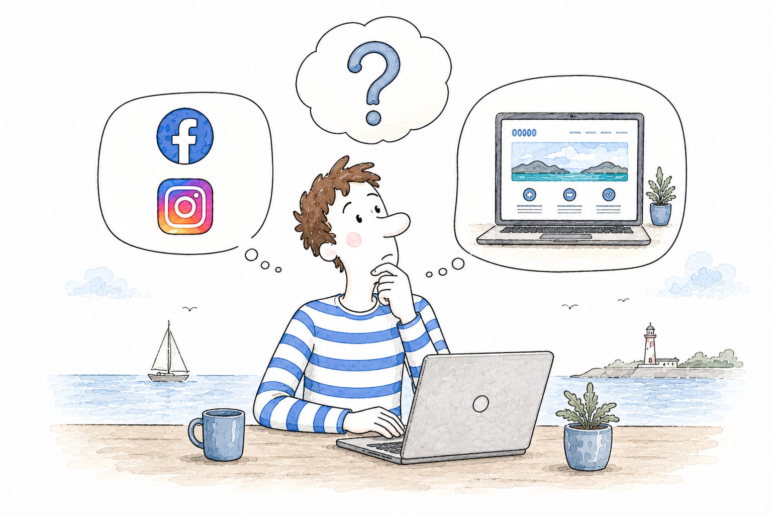 Kleines Unternehmen und Online-Präsenz